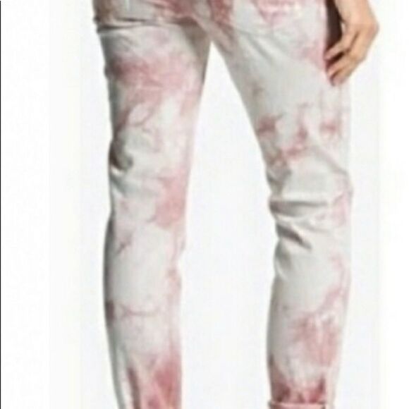 Jessica Simpson Forever Low Rise Pk/Wht Tie Dye 28 - Picture 7 of 9